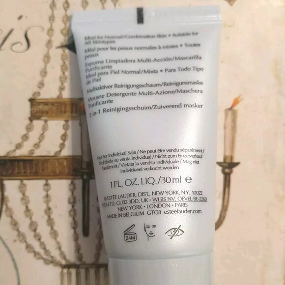 Estee Lauder Perfectly Clean Multi-Action Foam Cleanser/Purifying Mask 1 Oz - Picture 2 of 2